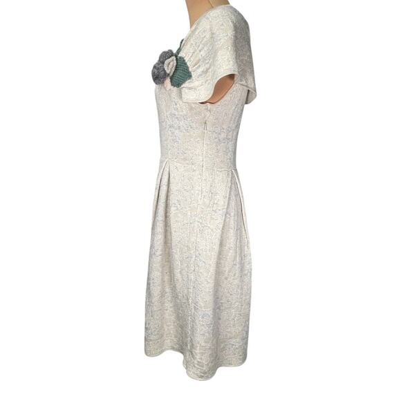 Moth for Anthropologie A-Line Midi Knit Sweater Dress Gray Medium - Picture 2 of 7